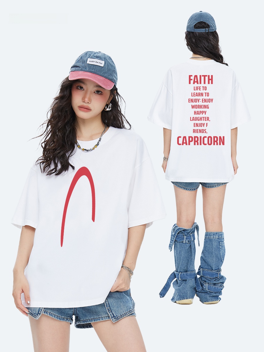 Streetwear Brand Of The Year - Capricorn American 스트리트웨어 코튼 반팔 티셔츠