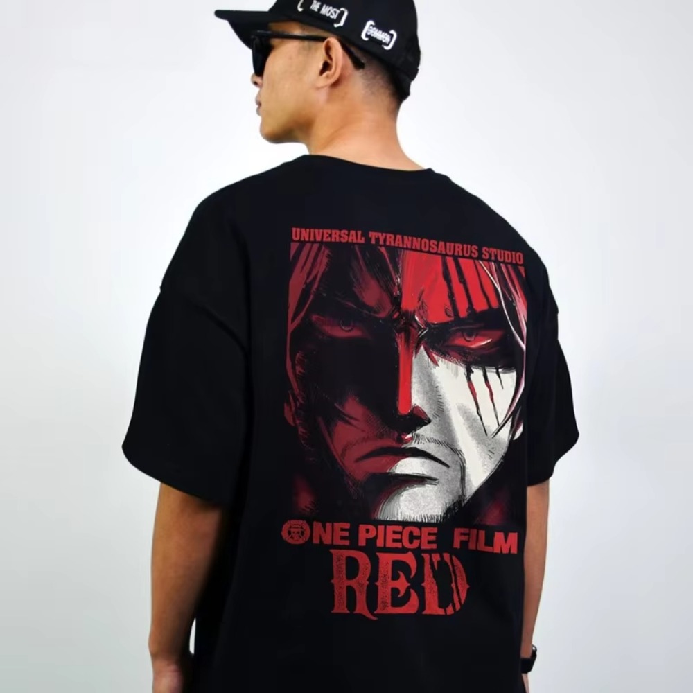 Streetwear Brand Japan - 2025 원피스 레드 그래픽 티셔츠 남성