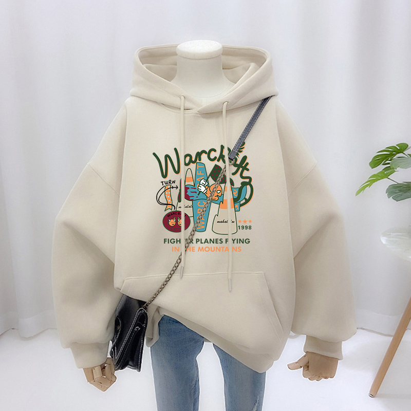 Streetwear Brand Of The Year - 오버사이즈 플리스 안감 후드티 여성용 두꺼운