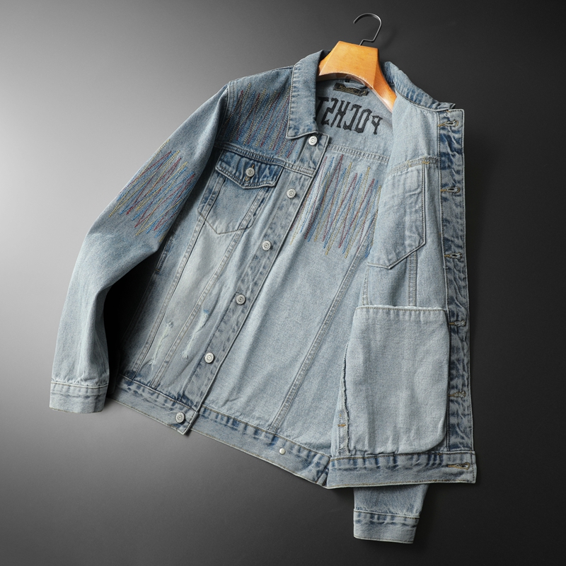 남성용 빈티지 워싱 데님 재킷, 하이엔드 오토바이 데님 - Streetwear High End Brand 리뷰 및 가격