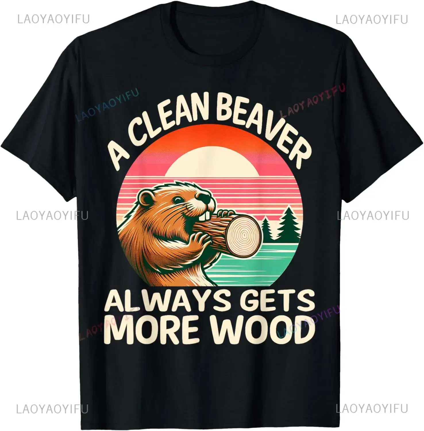 깨끗한 비버 항상 더 많은 나무 티셔츠, 재미있는 성인 - Streetwear Brand T Shirt 리뷰 및 가격